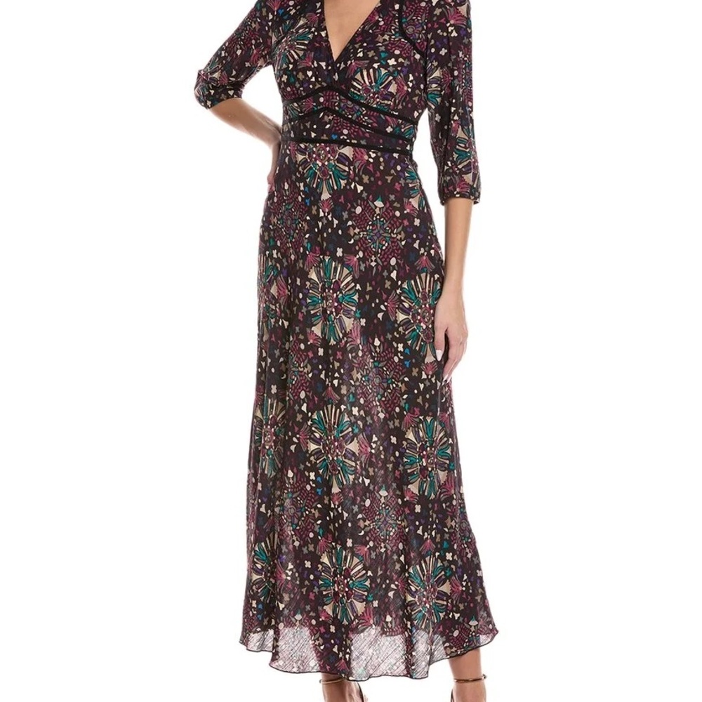 ba&sh Floral Long Sleeve Maxi Dress